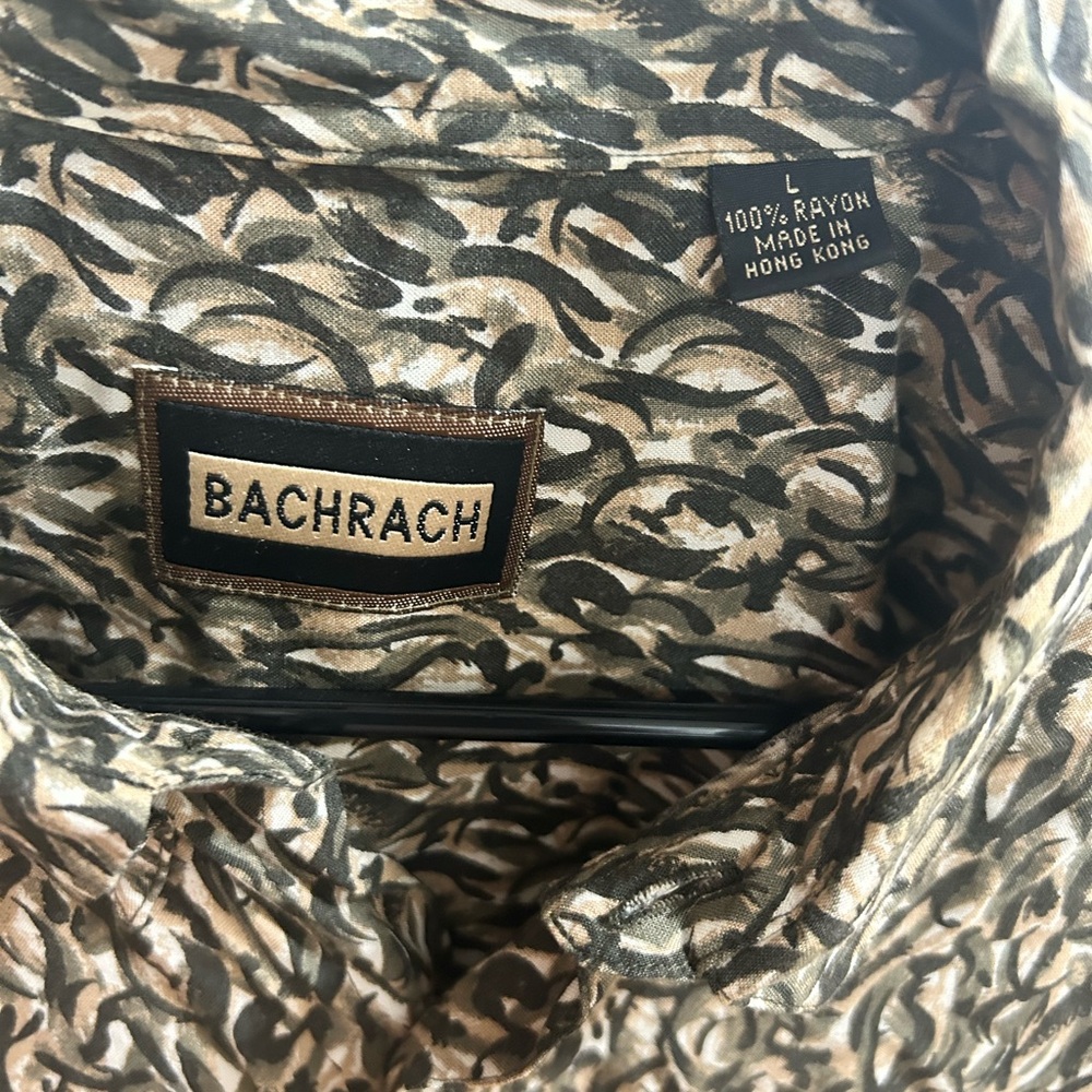 Bachrach Brown Large Casual Button Down Shirt - Picture 2 of 3